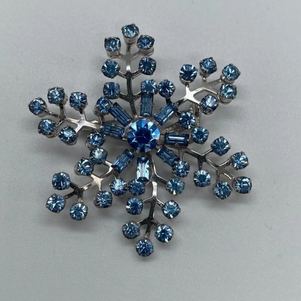 Vintage Coro Blue‎ Rhinestone 2